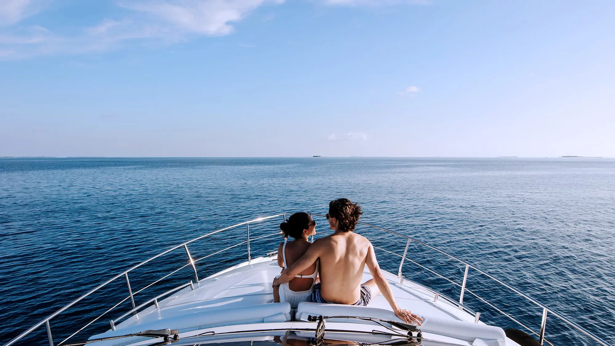 Private sandbank with Champagne for a Maldives honeymoon